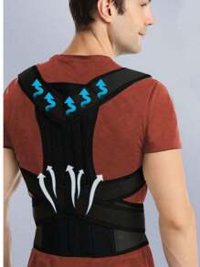 1pc Men's Sports Waist Support Belt [Stock Color: Black] Exercise Waist Belt Suitable For Workout Home Sports And Walk - Multicolor - View 7