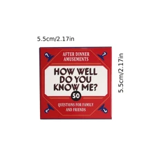 50 张/套晚餐后娱乐家庭桌面纸牌游戏、纸质材料、快速智慧和文字游戏、派对游戏卡（迷你 5*5 厘米）