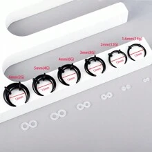 1 pieza/2 piezas Kits de estiramiento de vidrio acogedor 14G-2G Pinzas taper con anillos en O Retenedores de septo de búfalo Perforación corporal hipoalergénica