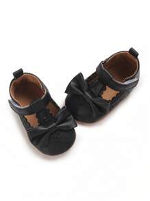 百搭复古香港风格橡胶底防滑时尚女式乐福鞋休闲鞋，适合秋季 - 黑色 - 查看 3