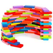 Juguete del dominó de la unidad de creación 120PCS, aprendizaje para los niños, - Multicolor - Ver 1