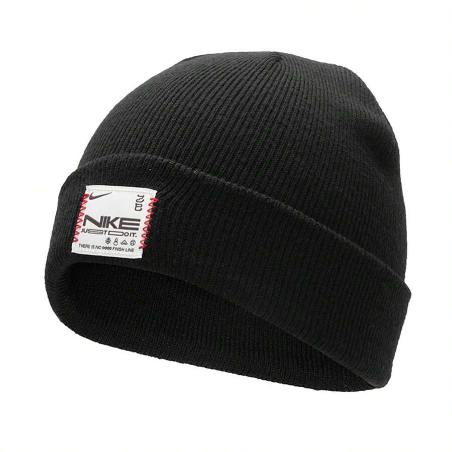 Knitted Knitted Hat, Unisex Outdoor Warm Cycling Sports Beanie Cap - Black - View 1