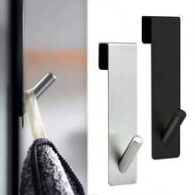 Bathroom Shower Door Back Hook Stainless Steel Over Glass Door Shower Towel Rack S-Shape Bathroom Bathrobe Hanger Holder Hooks