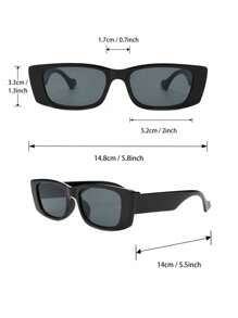 1/2pcs Women Plastic Geometric Small Frame Classic Elegant Modern Simple Style Fashion Glasses For Street-Photography Tropical Beach Vacay Appointment Outfits Accessories Suitable For All Face Shapes For Summer Beach Vacation,Outdoor,Travel ,Back To School,Preppy Style,School Look