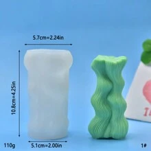 1 szt. Forma na świecę geometryczną - silikonowa forma na cylindryczną, falistą kolumnę geometryczną