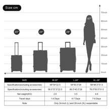 Sweiko Valise à coque rigide, valise à roulettes, valise de voyage, bagage à main 4 roues, matériau ABS, serrure douanière TSA, 56,5*37,5*22,5, rose