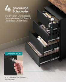 SONGMICS Office Cabinet - Black - View 3