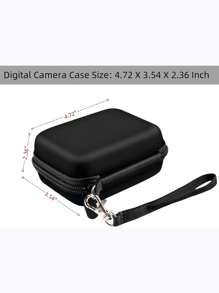 Túi đựng máy ảnh kỹ thuật số chất liệu EVA chống nước và chống rơi cho Canon PowerShot ELPH 180/190, cho DSCW800/DSCW830, cho Pixpro, Túi đựng máy ảnh du lịch - Chỉ có hộp đựng - màu đen - Xem 10