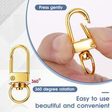 12/30 Chiếc Móc Khóa Càng Tôm Hùm Vàng Móc Khóa Xoay, Móc Khóa Càng Tôm Hùm Kim Loại Móc Khóa Xoay Dây Đeo Chìa Khóa Móc Khóa Móc Khóa Móc Khóa Làm Trang Sức Túi Ví Móc Khóa Đầu Nối Nghệ Thuật Thủ Công - Kẹp càng tôm hùm - Xem 3