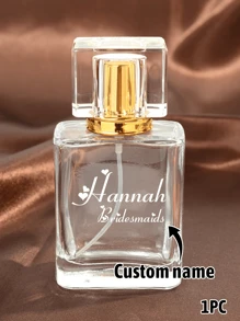 LICVIC 1pc Custom Name Travel Perfume Bottle Refillable, Personalized Clear Glass Perfume Atomizer, Customized Refillable Perfume Spray Bottle, Multi-Functional, Ornamental, Anti-Mold, Reusable, Adorable, High-Quality, Cute, Modern, Custom, Personalized, Unique, Ideal Gifts For Him, Ideal Gifts For Her, Her, Girlfriend, Family, Friends, Son, School Students, Workers, Kids,Wedding Essentials,Customized Wedding Crafts,Warm Ambience - 50ml - View 1
