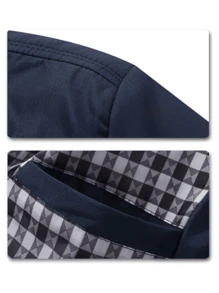 Chaquetas cortavientos para hombre, cortavientos ligeros, chaquetas de golf para exteriores - Azul - Ver 12