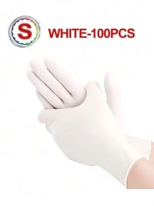 White Disposable Nitrile Gloves, Household Cleaning Gloves For Kitchen, Bathroom, Cleaning, Food Handling, Tattooing, Beauty, Hair Dyeing, Pets, Salons, Cleaning Supplies, Household Tools - White - View 27