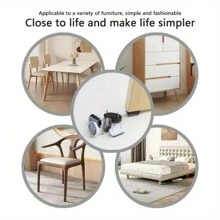 20 件装毛毡家具保护垫 - 塑料防滑滑动垫，适用于椅子、桌子 - 高品质防刮腿帽，带钉装