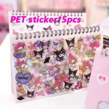 Sanrio 10pcs/Set New Sanrio Cartoon Sticker Memo Book, Includes Characters Like , Melody, And Hello Kitty,School Supplies,Back To School