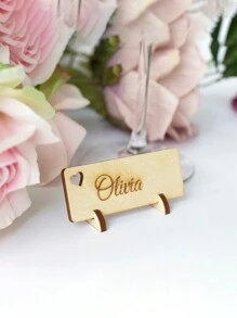 Personalized Wooden Wedding Love Lettering Vertical Wooden Bracket Desktop Decorative Crafts Ornaments Gifts Birthday Graduation