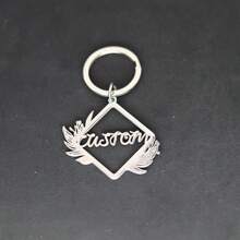 Custom Name Stainless Steel Wedding Key Chain,Gift For Mom ,Large Stainless Steel , Love Key Chain, Personalized Heart, Custom Name Personalized Cute Witch Floral Halloween Stainless Steel Key Chain