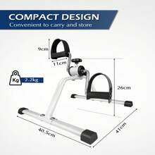 Pedal Exerciser Adjustable Resistance Portable Mini Exercise Bikes Hand-Arm And Leg Exerciser For Home Fitness Gym Work Out - Black - View 2