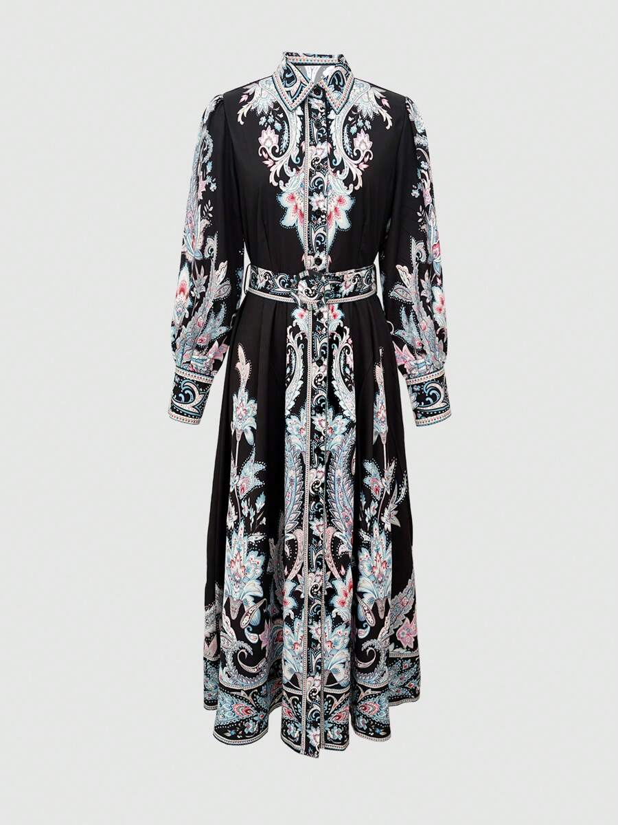 Spring Women Summer Dress Elegant Women Printing Boho - Multicolor - View 1