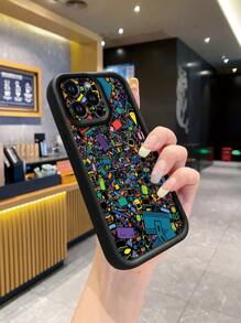 1pc Fashion Mechanic Punk Design Anti-Fingerprint Shockproof Phone Case, Compatible With Apple/OPPO/Realme/Infinix