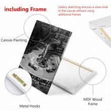 1 pieza, Lienzo colgante, Pintura decorativa enmarcada, Artes de pared, Póster, Gran Premio de Mónaco, Póster, Arte de pared en blanco y negro, Pista de carreras, Regalo de fans, Regalos de cumpleaños y graduación