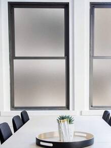 1 卷 Artyuan 磨砂窗户隐私膜 - 不透明静电玻璃膜 | 非粘性可移除隐私窗户膜 | 适用于家庭和办公室隐私（17.7x118 英寸） - 無色 - 查看 6