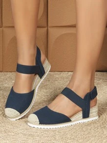 Women's Platform Wedge Heel Casual Fashion Closed Toe Sandals
