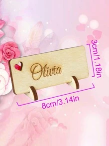 Personalized Wooden Wedding Love Lettering Vertical Wooden Bracket Desktop Decorative Crafts Ornaments Gifts Birthday Graduation