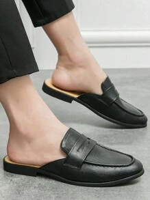 Męskie sandały z zamkniętymi palcami - 2025 Nowe modne wsuwane mokasyny casualowe, oddychające buty typu mule