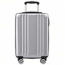 Sweiko Valise à coque rigide, valise à roulettes, valise de voyage, bagage à main 4 roues, matériau ABS, serrure douanière TSA, 56,5*37,5*22,5, rose