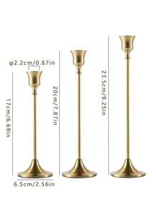 1 st. Vintage stijl messingkleurige kaarsenhouder basis, romantische kerst kaarslicht diner decoratie, bruiloft rekwisiet