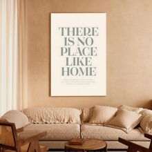 1pc Framed Canvas Poster, No Place Like Home Wall Art Canvas Paintings, Ideal Gift For Bedroom Living Room Corridor, Wall Art, Room Decoration