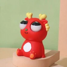 1pc Pop-Out Eyes Dinosaur Squeeze Stress Relief Toy - Pink - View 5