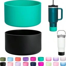 Silicone Cup Sleeve, Base, Non-Slip Mat And Coaster Set, Fits 32/40oz Stainless Steel Sport Water Bottles, Silicone Water Bottle Protective Cover, Outdoor Sport Water Cup Protective Case, Round Base Cup Sleeve, Anti-Drop Insulated Sleeve