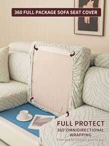 1pc All Season Stretch Sofa Cover Set, Modern Simple Anti-Slip Full Cover Fabric Thickened Sofa Seat Cushion Slipcover, Machine Washable Dust-Proof Non-Fading Home Decor Pet Friendly Protector, Suitable For L-Shaped Sofa And 1/2/3/4 Seater