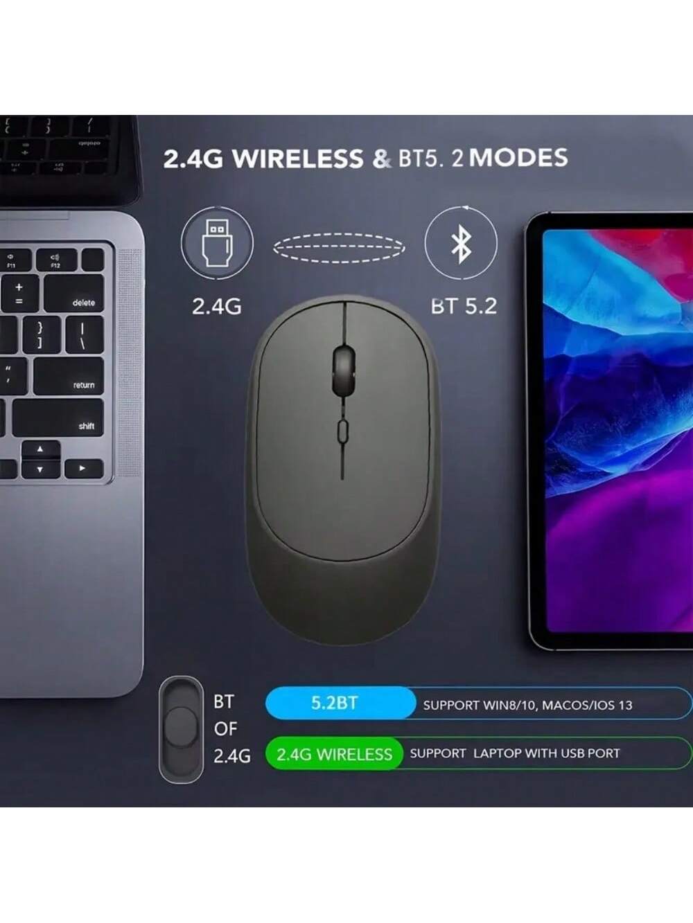 فأرة لاسلكية، فأرة قابلة للشحن، فأرة ألعاب، وضعان،...