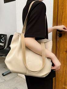 One Piece, Large Capacity, Fashionable, Commuter Bag Women, Handbag, Tote Bag - Multicolor - View 6