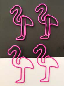 10/30/50/100pcs Pink Flamingo Shaped Paperclips,Creative Paper Clips, Memo Note Clips Document Bookmark Organizing Clips For Office Party Invitation Card Gift, Notebook,Stationery,Gift,Back To School,School Supplies