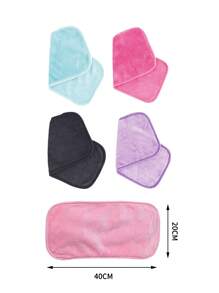 4pcs Make-Up Remover Cloth Set Reusable, Ultra-Soft Washable Cloth Suitable For All Skin Types, Washable Makeup Remover Cloth Puff/Towel, Pink/Grey - Multicolor - View 6