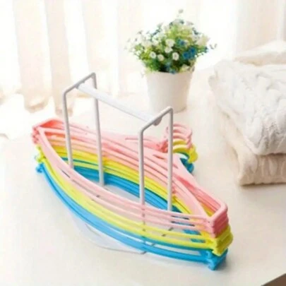 1 chiếc giá phơi đồ gia dụng tiện dụng, móc treo quần áo bằng nhựa, đồ dùng du lịch, hộp đựng móc treo quần áo, giá treo đồ tiết kiệm không gian, giá để khăn.