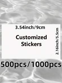 500/1000pcs Custom Rectangle Stickers - Custom Labels - Rectangle Labels - Custom Stickers - Logo Stickers - Packaging Stickers - Grand Opening Stickers - Promotional Business Stickers - Holiday & Event Stickers - Customizable Stickers For Marketing & Branding,Multi-Functional,Durable,Ornamental,Anti-Mold,Adhesive,Adorable,High-Quality,Cute,Vintage,Custom,Personalized,Unique,Ideal Gifts For Him,Ideal Gifts For Her,Her,Girlfriend,Family,Friends,Son,School Students,Workers,Kids,Dining Room,Bathroom,Living Room,Bedroom,Office,Tea Room,School,Home,For Anniversaries,For Birthdays,For Weddings,For Graduation,For Housewarming,Back To School Fashion - Multicolor - View 2