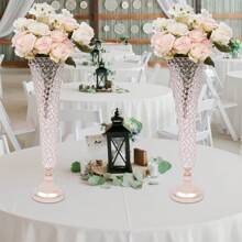 2/4Pcs Crystal Wedding Flower Vase Table Decorative Centerpiece For Wedding, Crystal Flower Stand Home Decoration