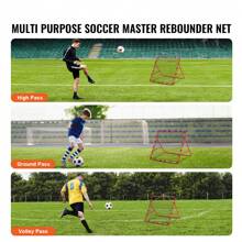 Soccer Rebounder Rebound Net Rebound Board, Portable Soccer Training Gift Football Wall, Angle Goal Net, Auxiliary Tools And Equipment For  All Ages, Easy To Install And Perfect Storage, Passing And Shooting Practice - 39"x39" Black - View 7