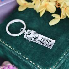 Custom Name Stainless Steel Wedding Key Chain,Gift For Mom ,Large Stainless Steel , Love Key Chain, Personalized Heart, Custom Name Personalized Cute Witch Floral Halloween Stainless Steel Key Chain