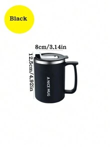 1 件灰色/黑色/白色/红色/咖啡色不锈钢带盖马克杯，饮用水杯，茶杯，男女通用办公杯，返校 - 彩色 - 查看 13