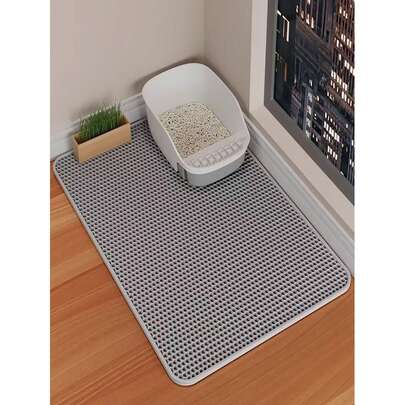 Suitable For Small, Medium, And Large Double-Layer Waterproof Cat Litter Mats, Washable Cat Litter Cleaning Mat, 1.2 Cm Thick Cat Litter Box Mat