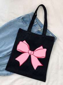 1st Modieuze Canvas Tote Bag Met "Emotional Baggage" Print, Grote Capaciteit Schoudertas Voor Feest, Reizen, Winkelen - Lichtgewicht, Opvouwbaar, Open Sluiting, Vaste Band, Humoristisch, Eenvoudige Stijl - Veel kleurig - Bekijken 2