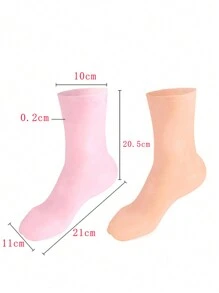 yuluan Silicone Moisturizing Soothing Mid-Calf Socks, 1 Pair High Elasticity Compression Socks, Reusable Aloe Vera Socks, Overnight Hydrating Spa Socks, Suitable For Women With Dry, Cracked Feet, High Elasticity Anti-Slip Moisturizing Gel Spa Socks, Suitable For Foot Repair, Dry, Cracked High Heels, Anti-Slip Gel Socks Suitable For Men And Women With Dry Skin, Rough Feet, Home Foot Care, Can Be Used With Your Favorite Lotions And Creams