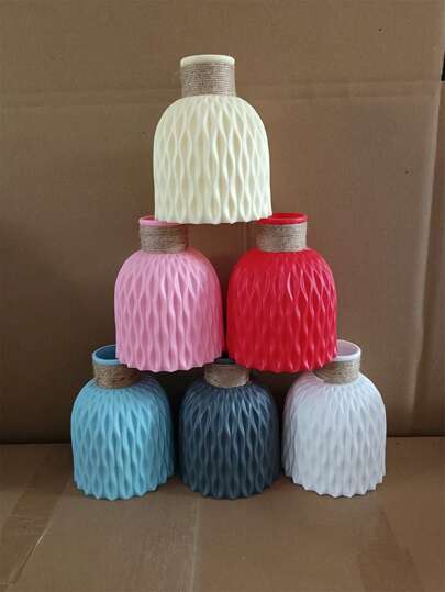 زهرية بنمط موجات المياء البلاستيكية لترتيب الزهور، أصيص زهور DIY، ديكور منزلي شبيه بالخزف، زخرفة غرفة، زهرية زجاجية