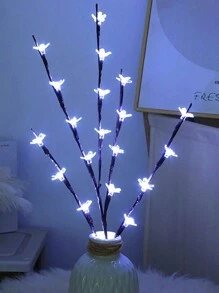 1pc Cherry Blossom Branch Decorative Light, 20 Warm LED Lights, Home Decor Accessory - Multicolor - View 9