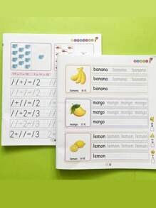 Children's Number & English Writing Math Practice Workbook, A4 Notebook For Daily Practice To Improve Math Skills - Multicolor - View 10